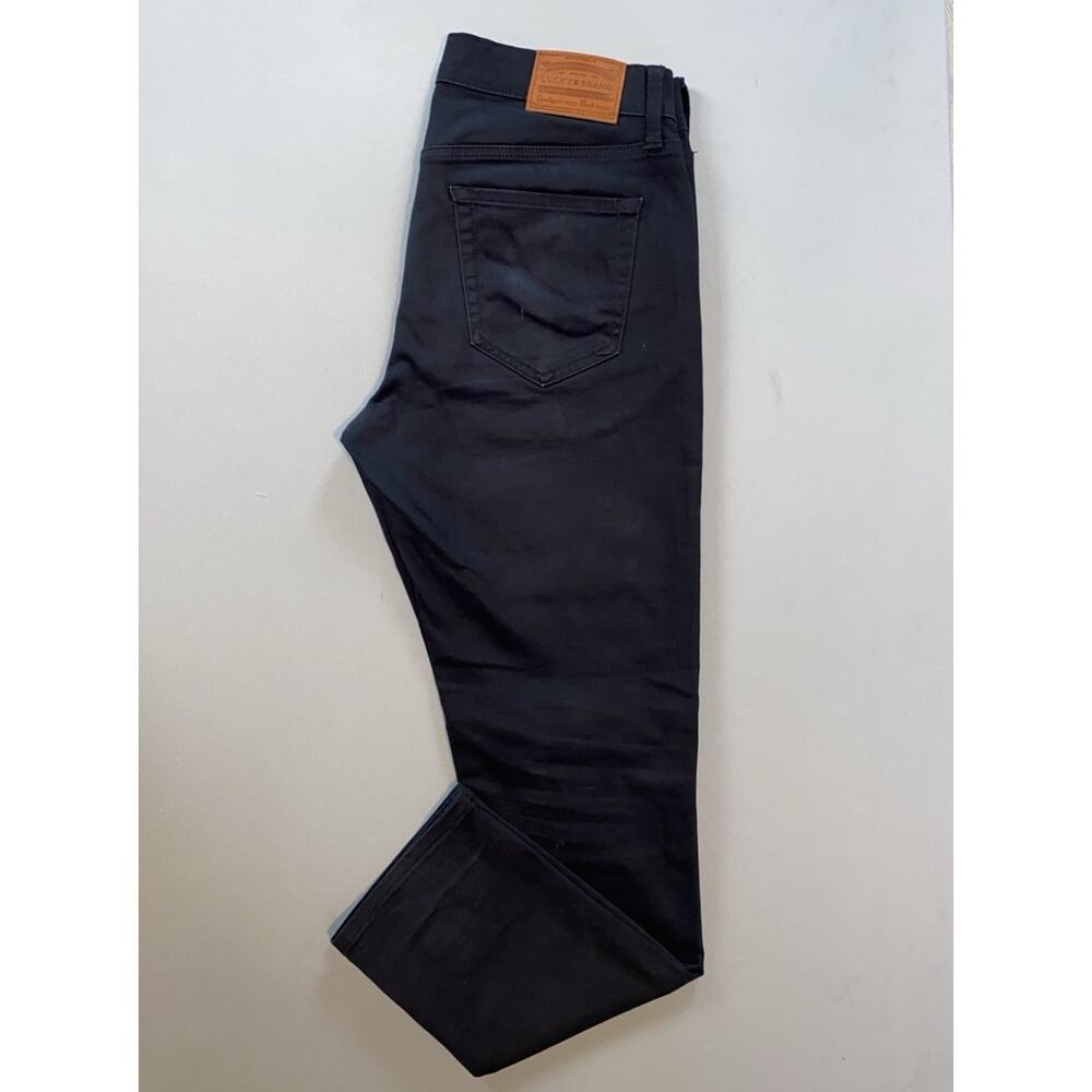 Lucky Brand 121 Slim Straight Stretch Sateen Jeans. Black, Men's 30X30. GUC!